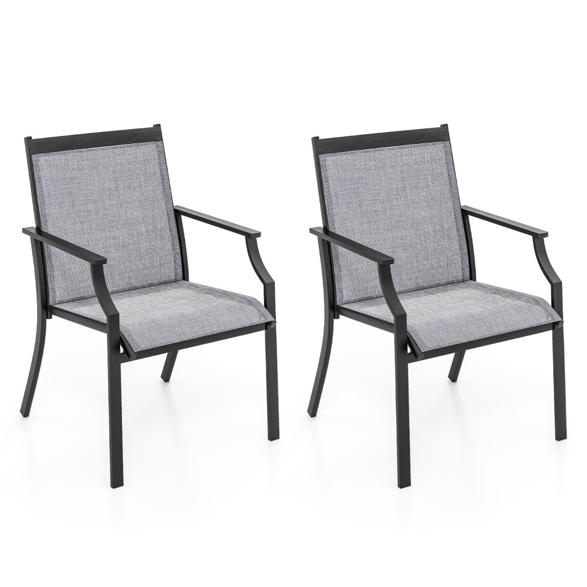 Komplektis 2 hingavate istmetega aiatooli