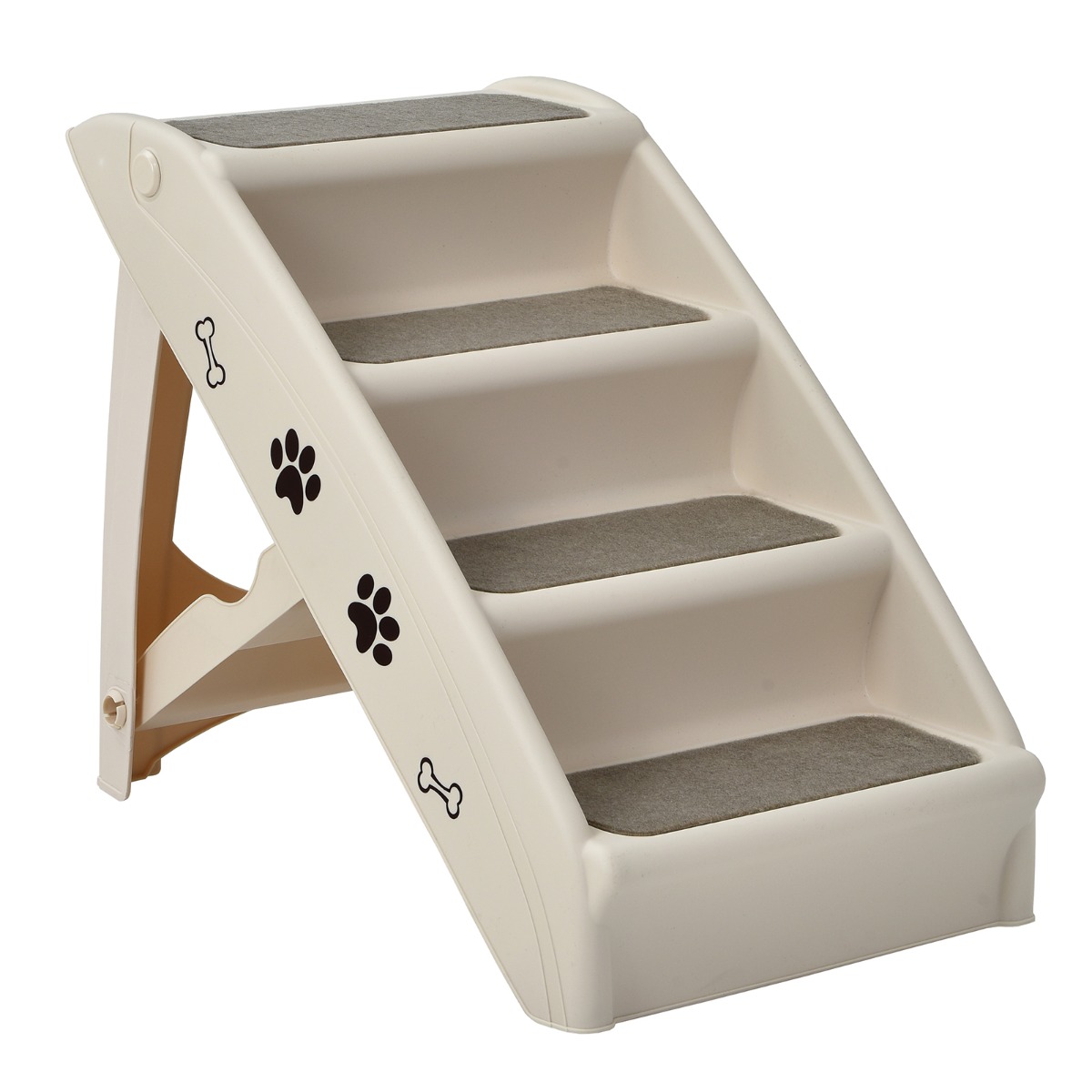 4-astmeline kokkupandav plastikust lemmikloomaredel ronimisredel 62,5 x 38 x 49 cm beež