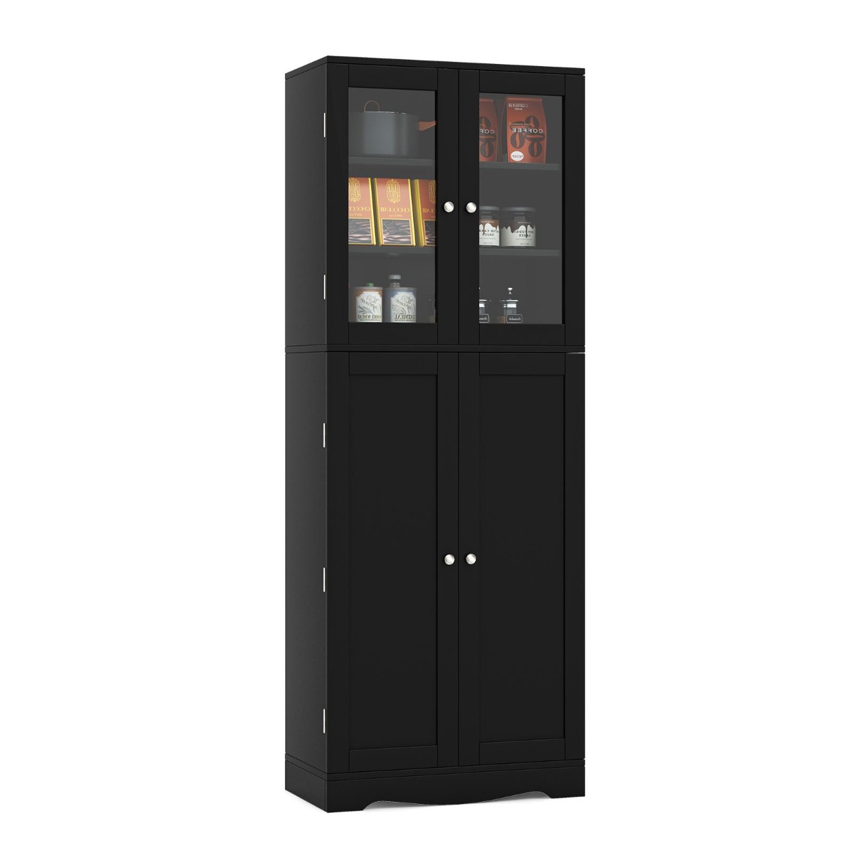 Puidust köögikapp 2 uksega karastatud klaasist