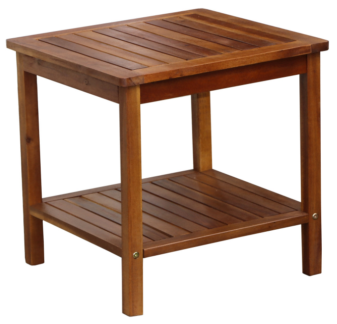 Kaasaskantav ristkülikukujuline külglaud liistuga lauaplaadiga puidust abilaud 45 x 45 x 45 cm