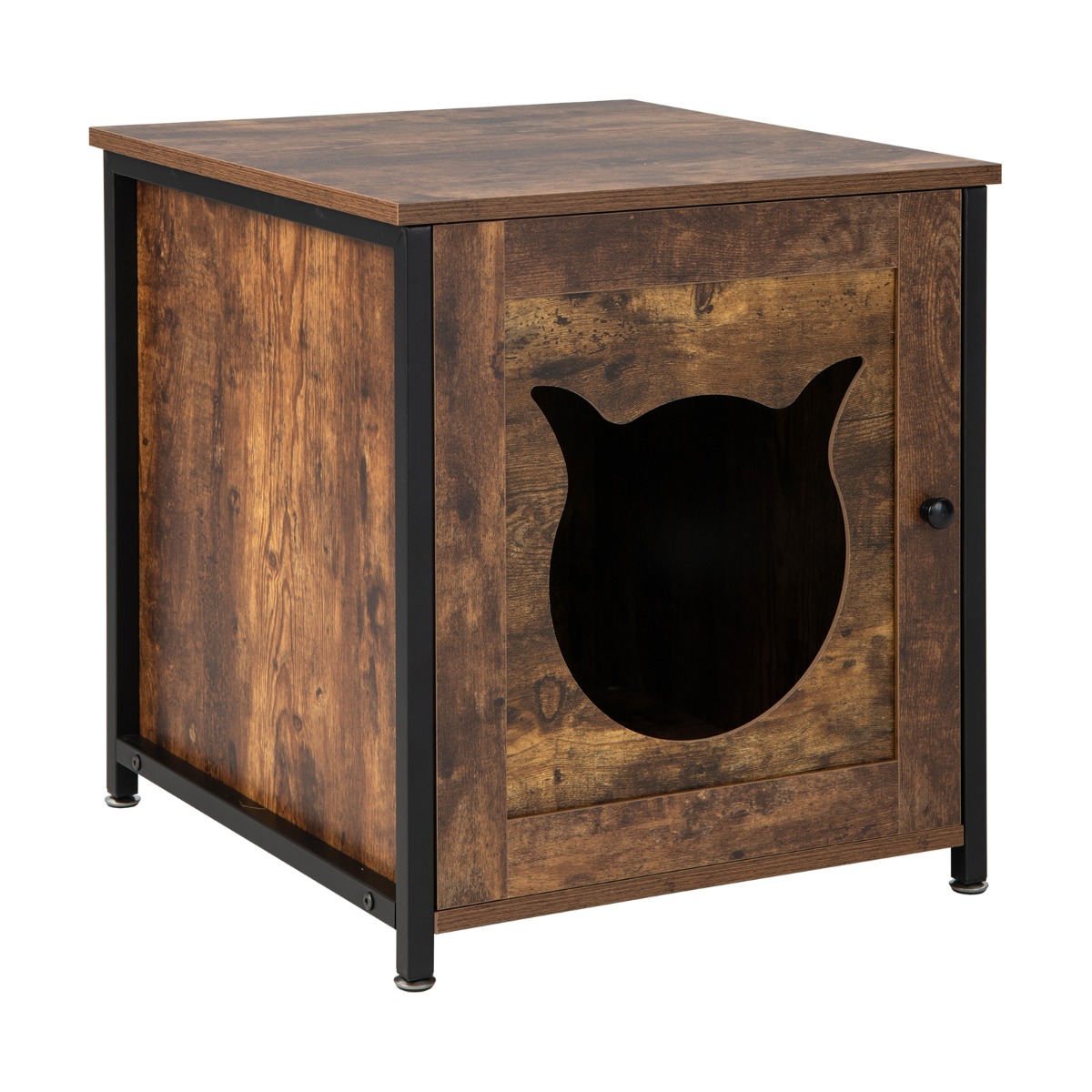 Puidust uksega kassikapp