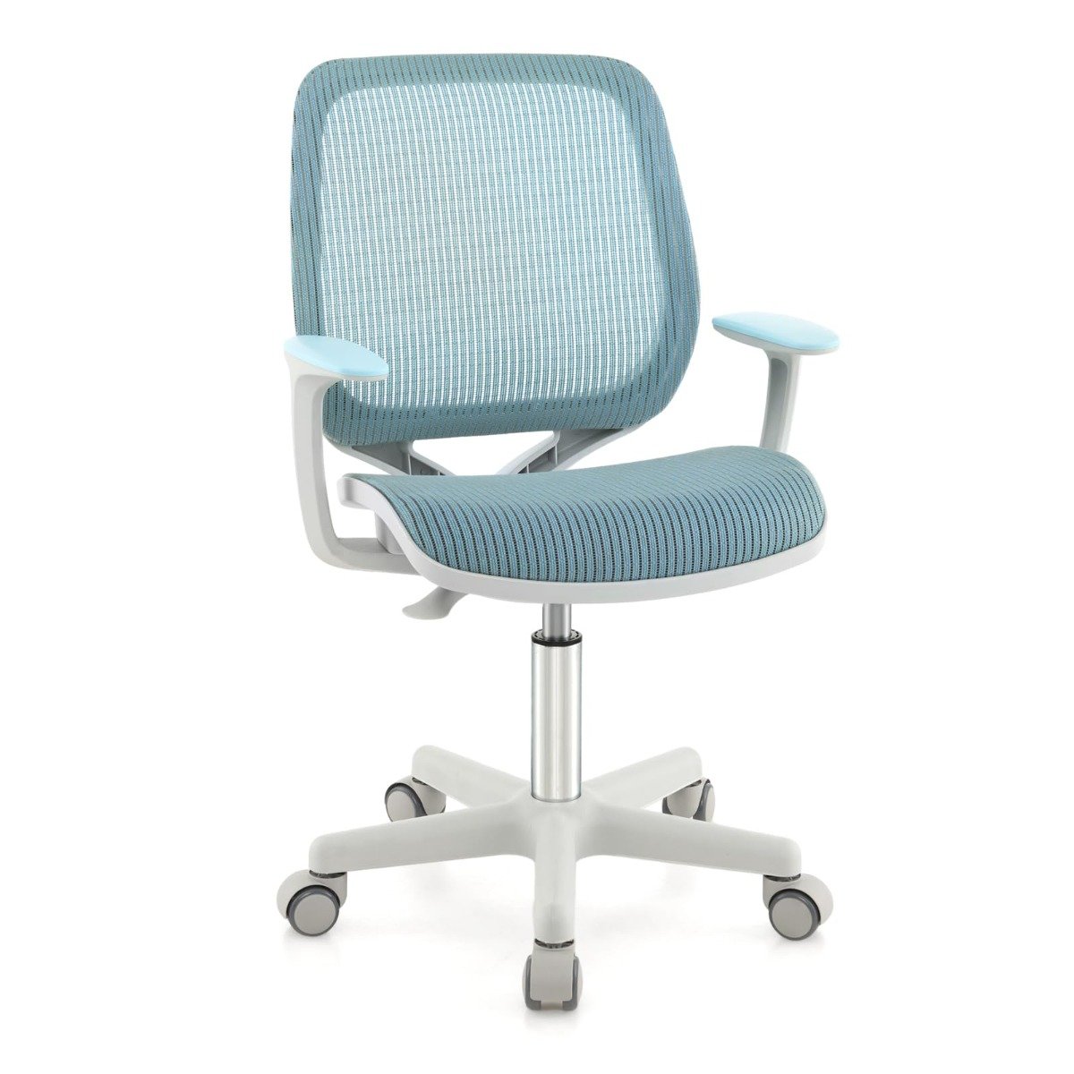 Laste kirjutuslaua tool millel on 43-55 cm reguleeritav istumiskõrgus ergonoomiline laste pöörlev tool ratastel