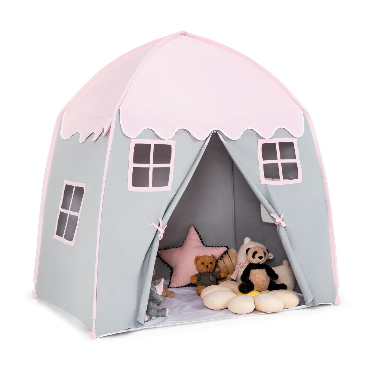 Lastetelk suur printsessitelk kandekotiga libisemisvastase mati lukuga roosa