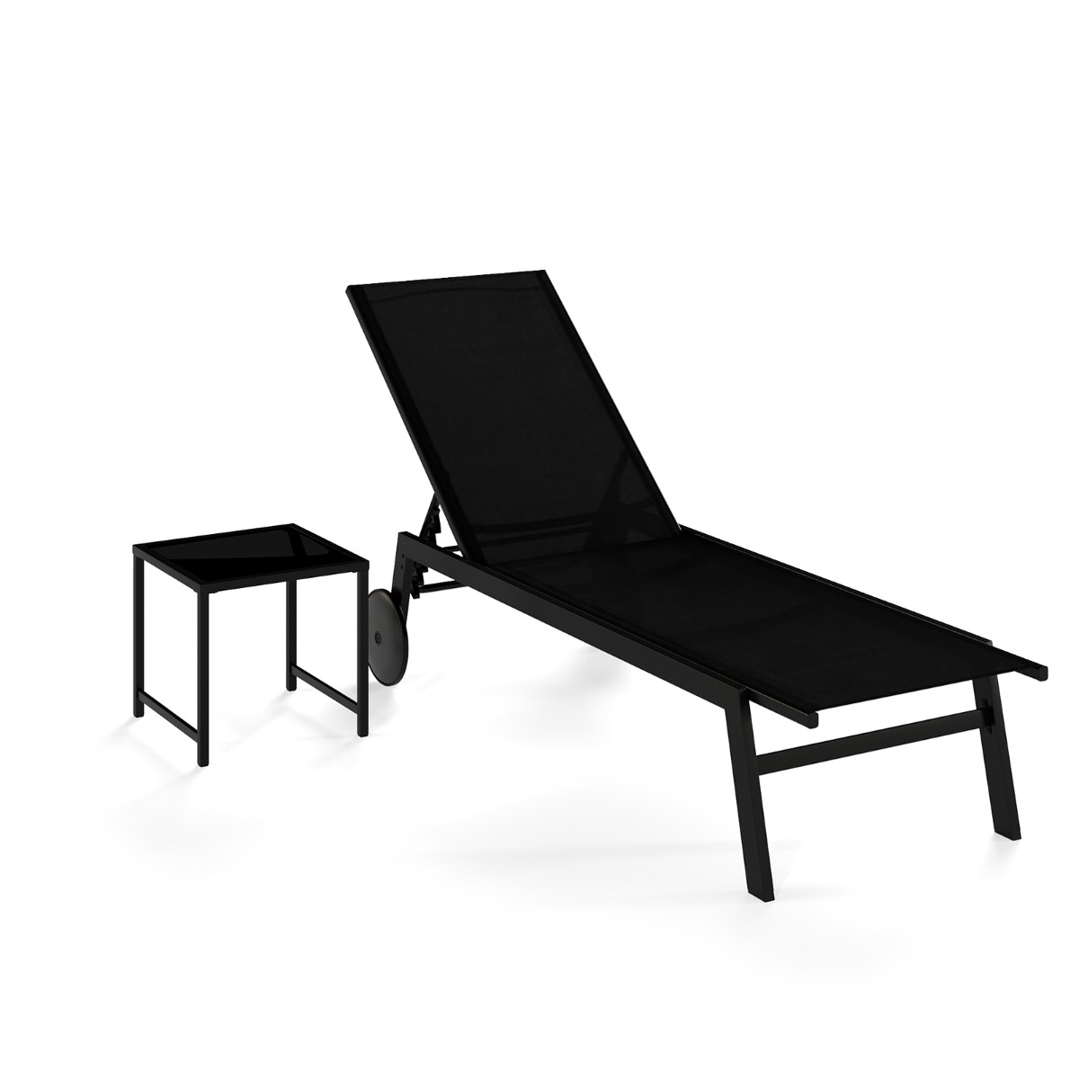 Must aiatool ratastega ja lauaga