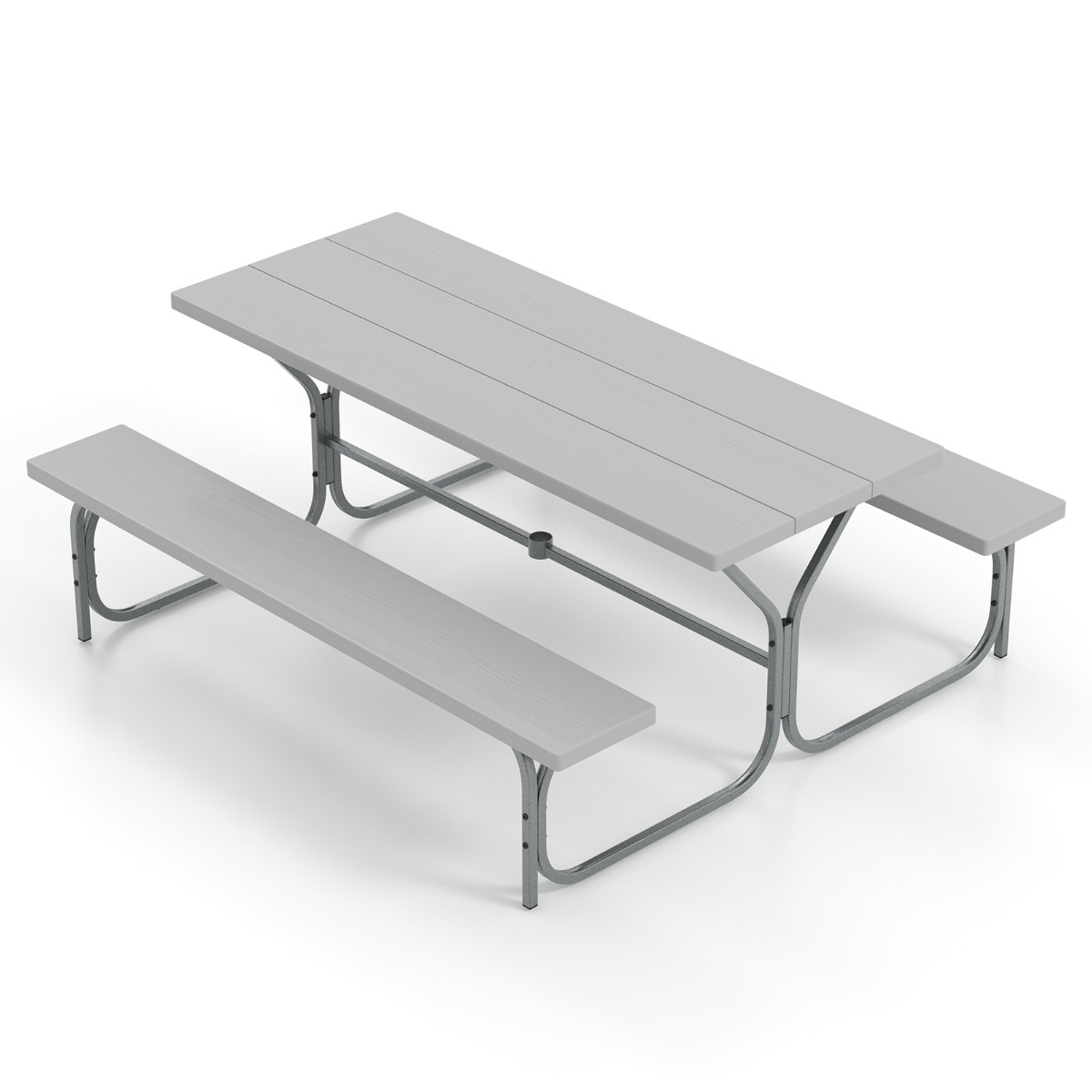 Õlletelgi komplekt ilmastikukindla HDPE lauaplaadiga