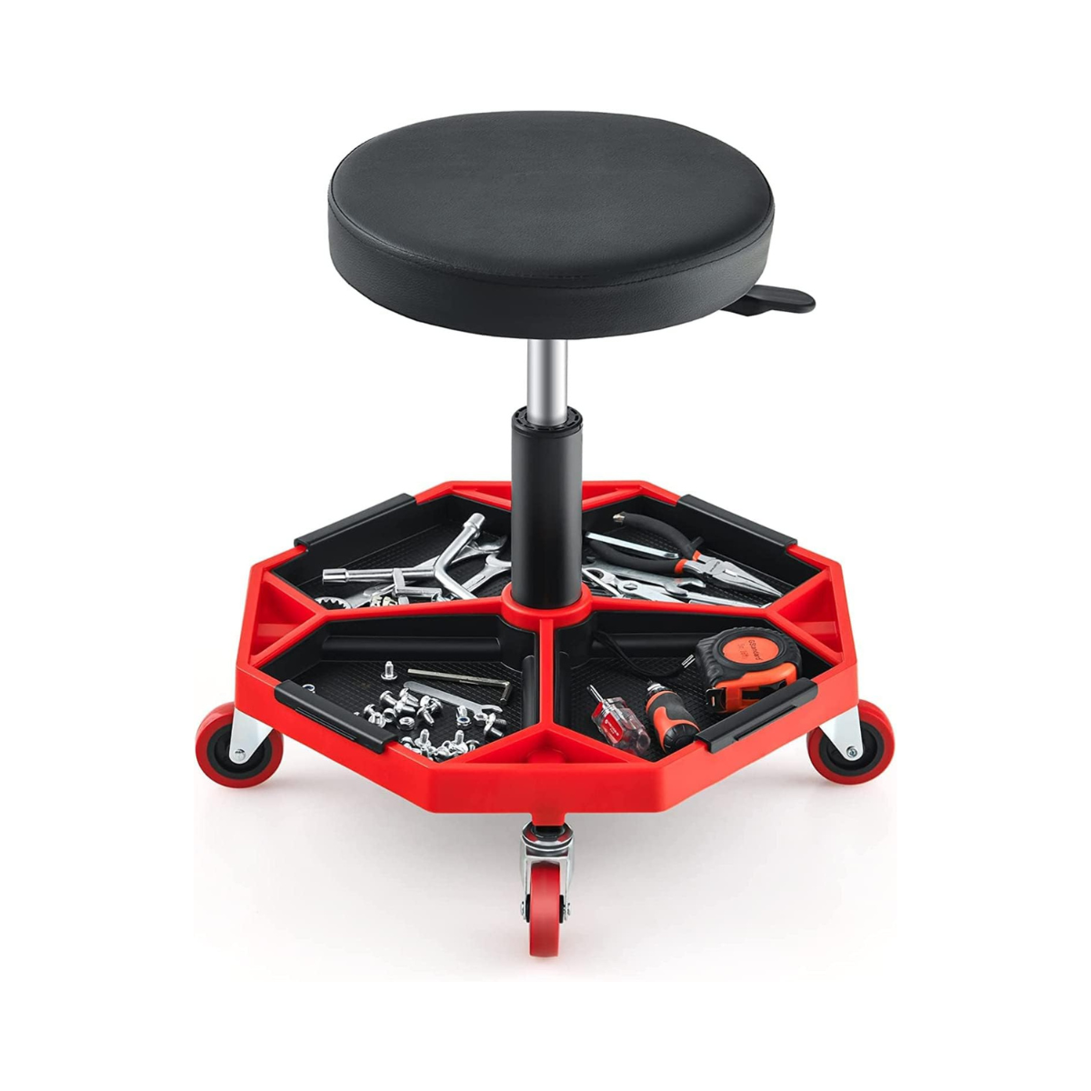 Töökoja rullitav iste riiuliga