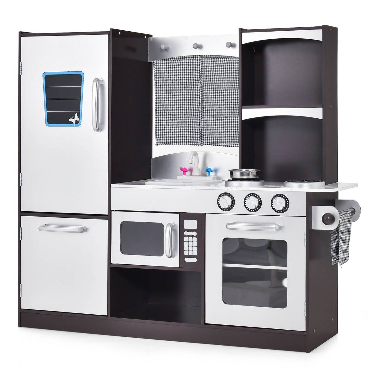 Lasteköök puidust Laste mänguköök külmkapiga