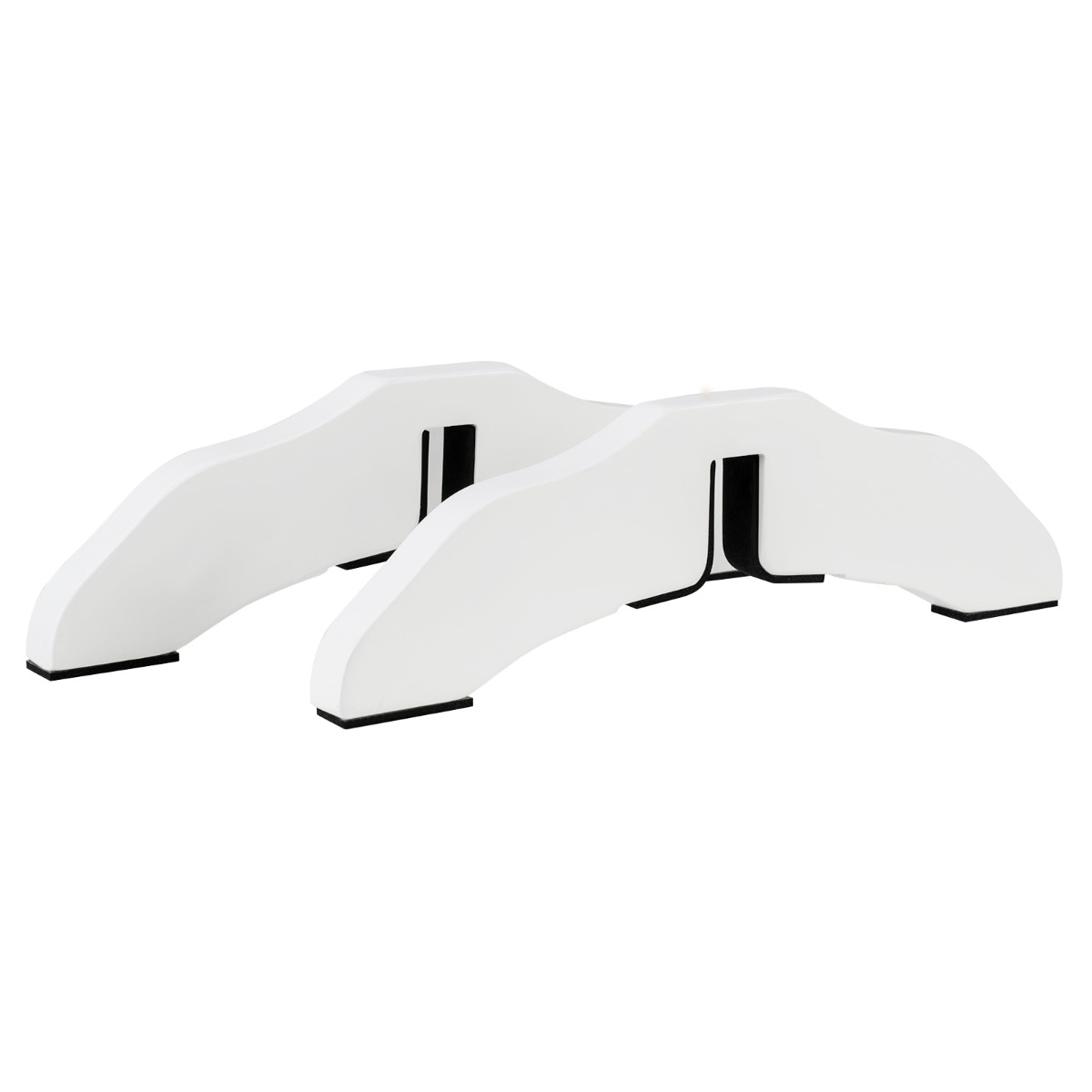 2 x männipuidust tugijalga koeraväravale, 2 cm võrgust jalad turvaväravale, valged