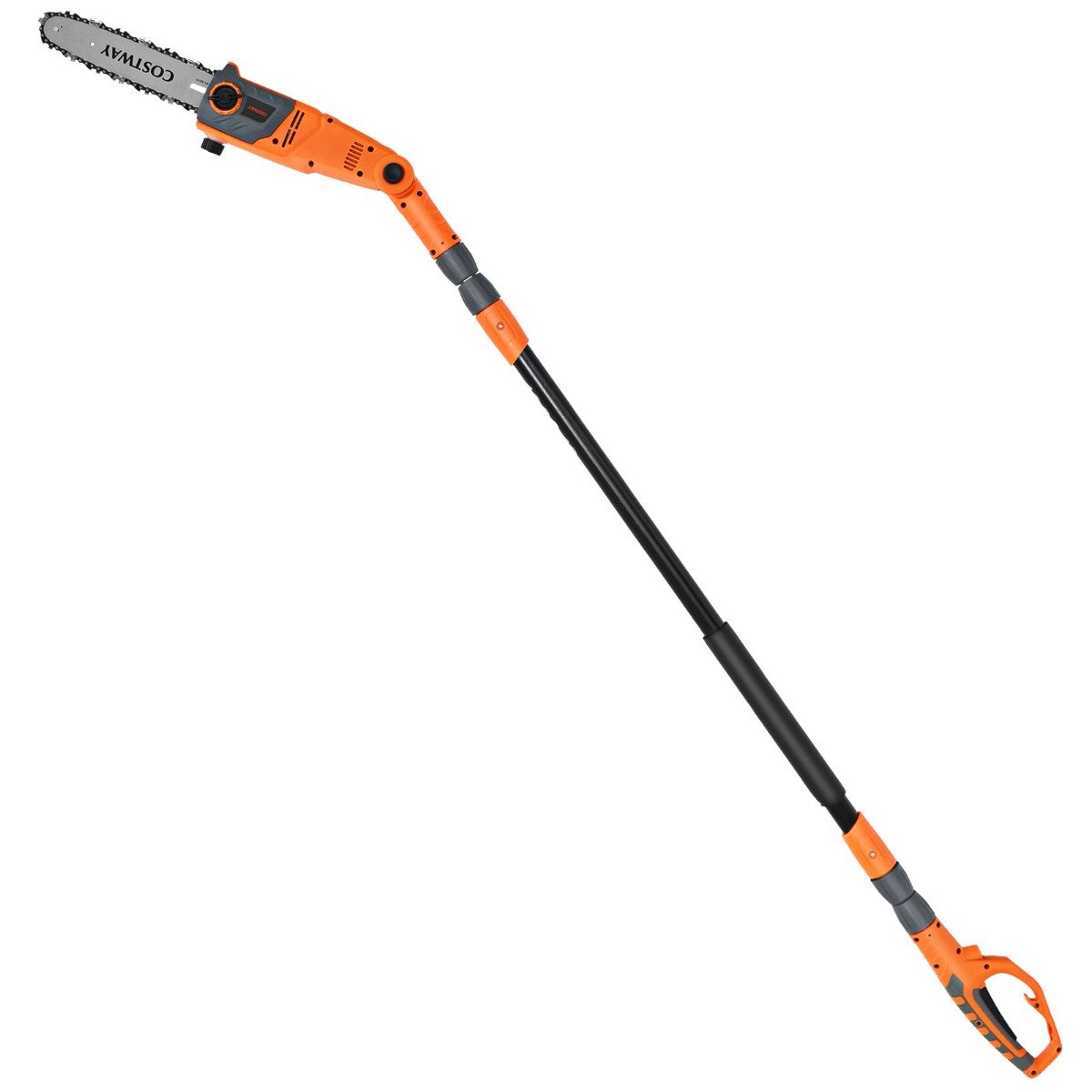 Elektriline postsae vardalõikaja 212-286 cm mitme nurgaga mootorsaag oranži saepeaga