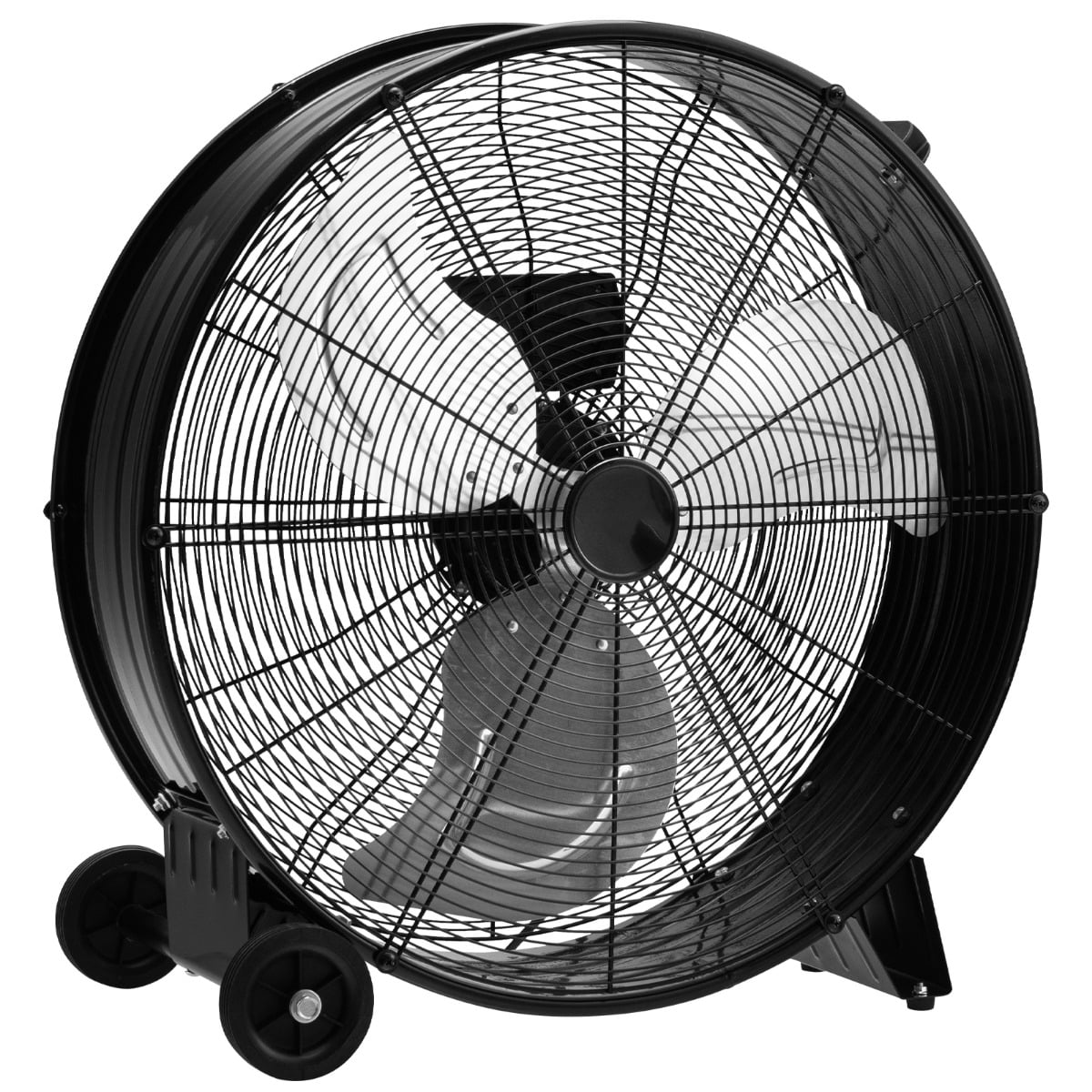 Tööstuslik trumli ventilaator 65cm rattaga must