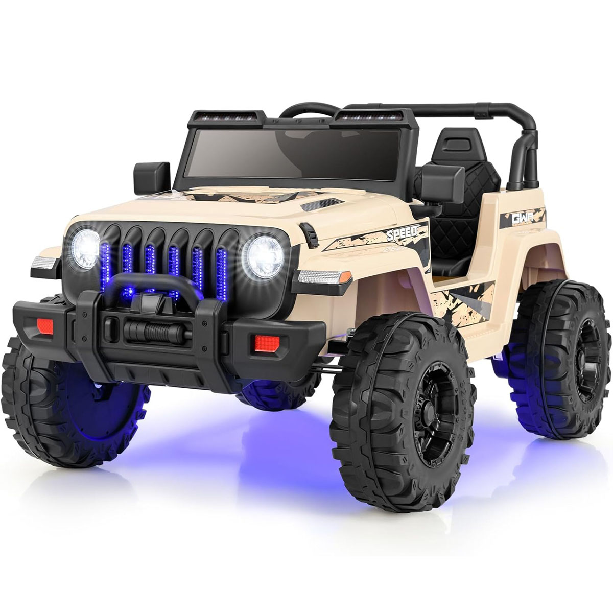 Laste elektriauto 24g-puldiga mp3 signaal 12v elektriline lasteauto khaki