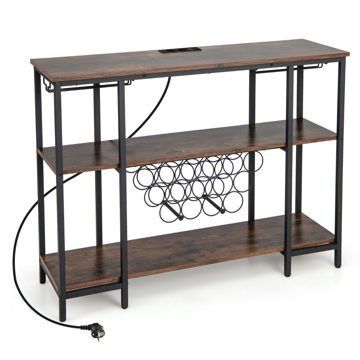 Klaasihoidjaga tööstuslik veiniriiul