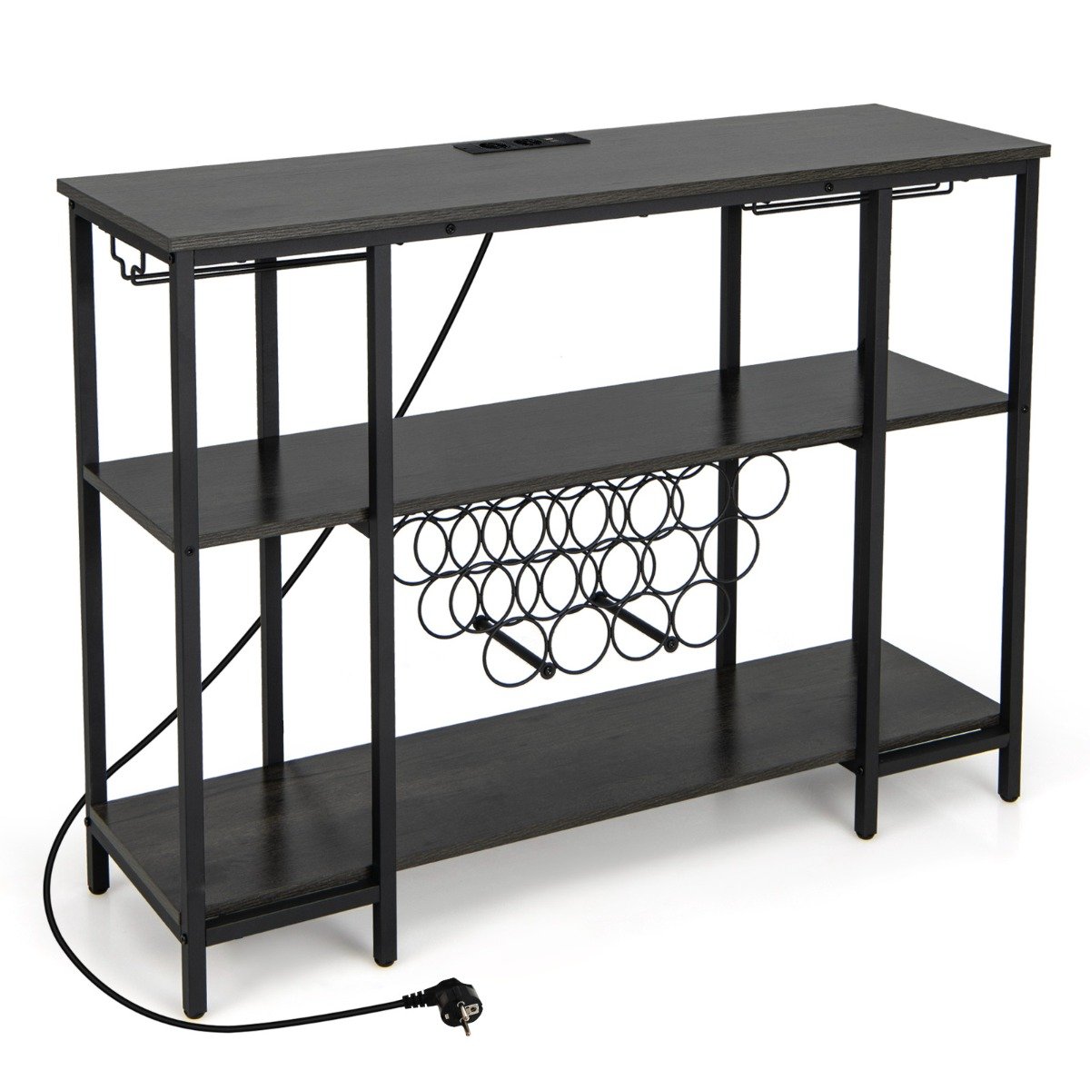 Klaasihoidjaga tööstuslik veiniriiul