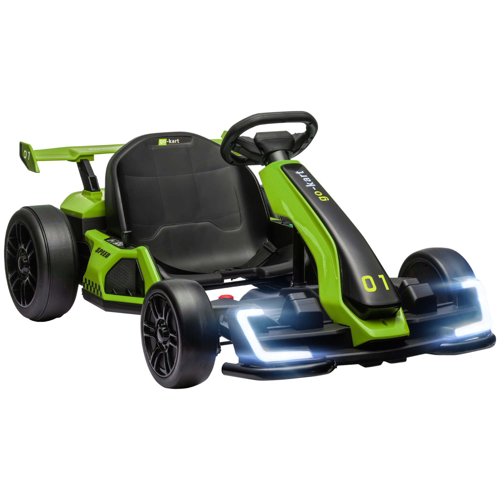 4V elektriline lastekart, kuni 12 km/h, driftimisfunktsiooniga kart, 2 mootorit, reguleeritav iste, pehme käivitus