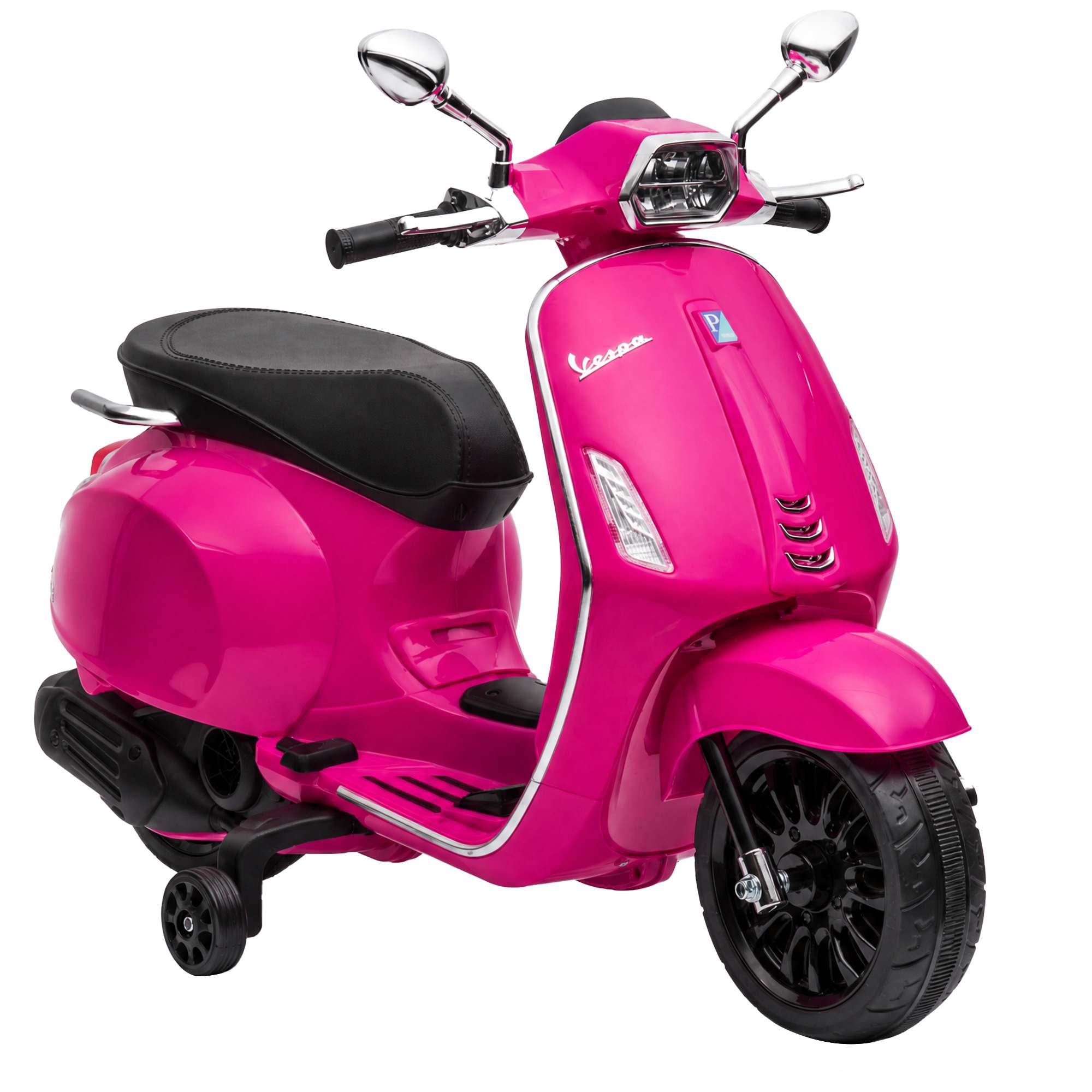 Elektriline lastemootorratas Vespa, 3 km/h, 3-6 aastat, muusika, tuled ja raadio, roosa