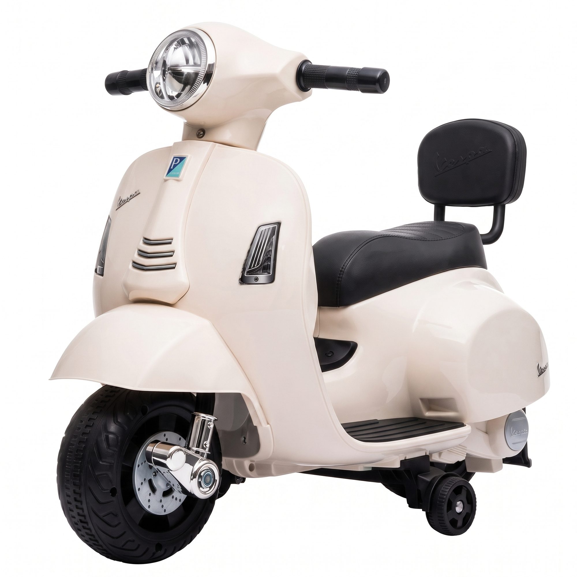 Elektrimootorratas lastele Mini Vespa GTS 6V elektrimootorratas liitiumakuga ergonoomilise istme seljatoega 1,5-3 aastat