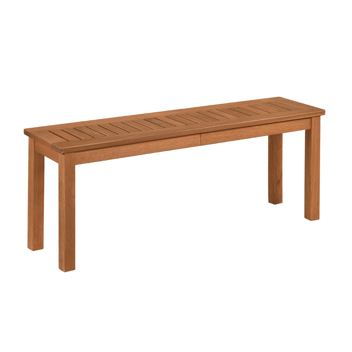 Hingava restist istme ja õliviimistlusega kahekohaline aiapink ning puidust terrassi-abilauake (120 x 30.5 x 47 cm)