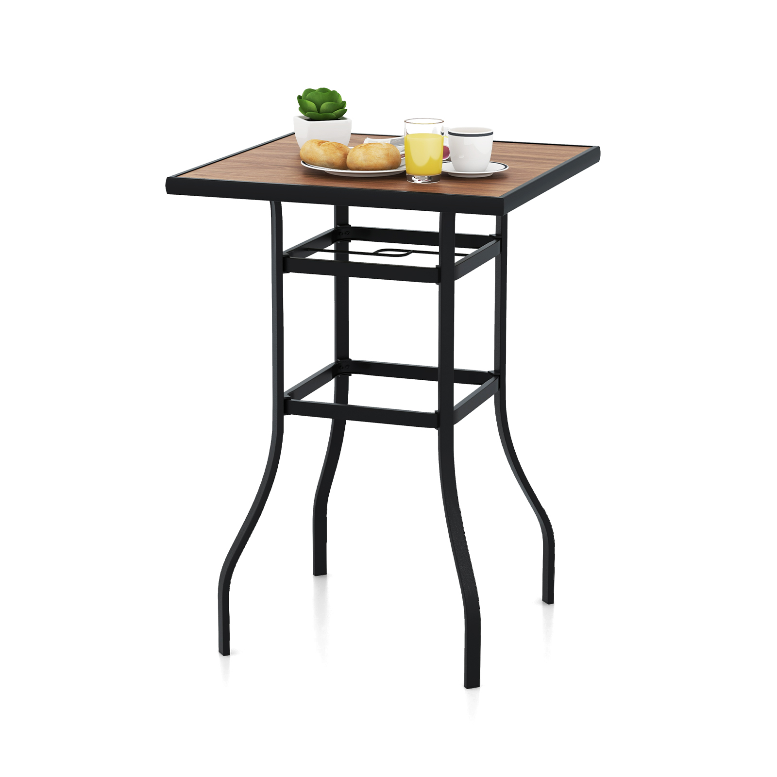 Bistroo laud vihmavarju auguga