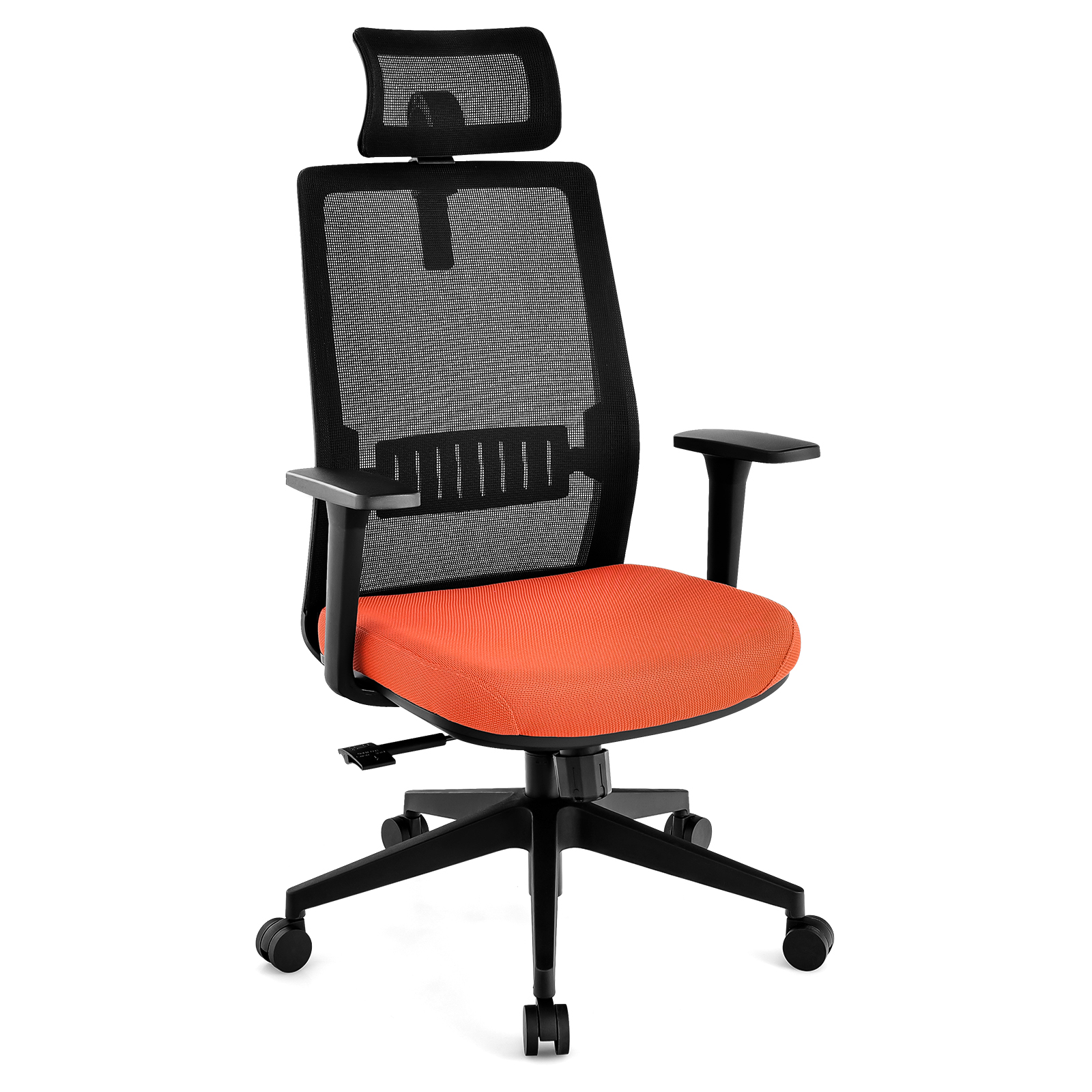 Ergonoomiline kontoritool, nimmetoe ja mugava 3D-peatoega suur juhitool (kuni 180 kg), must