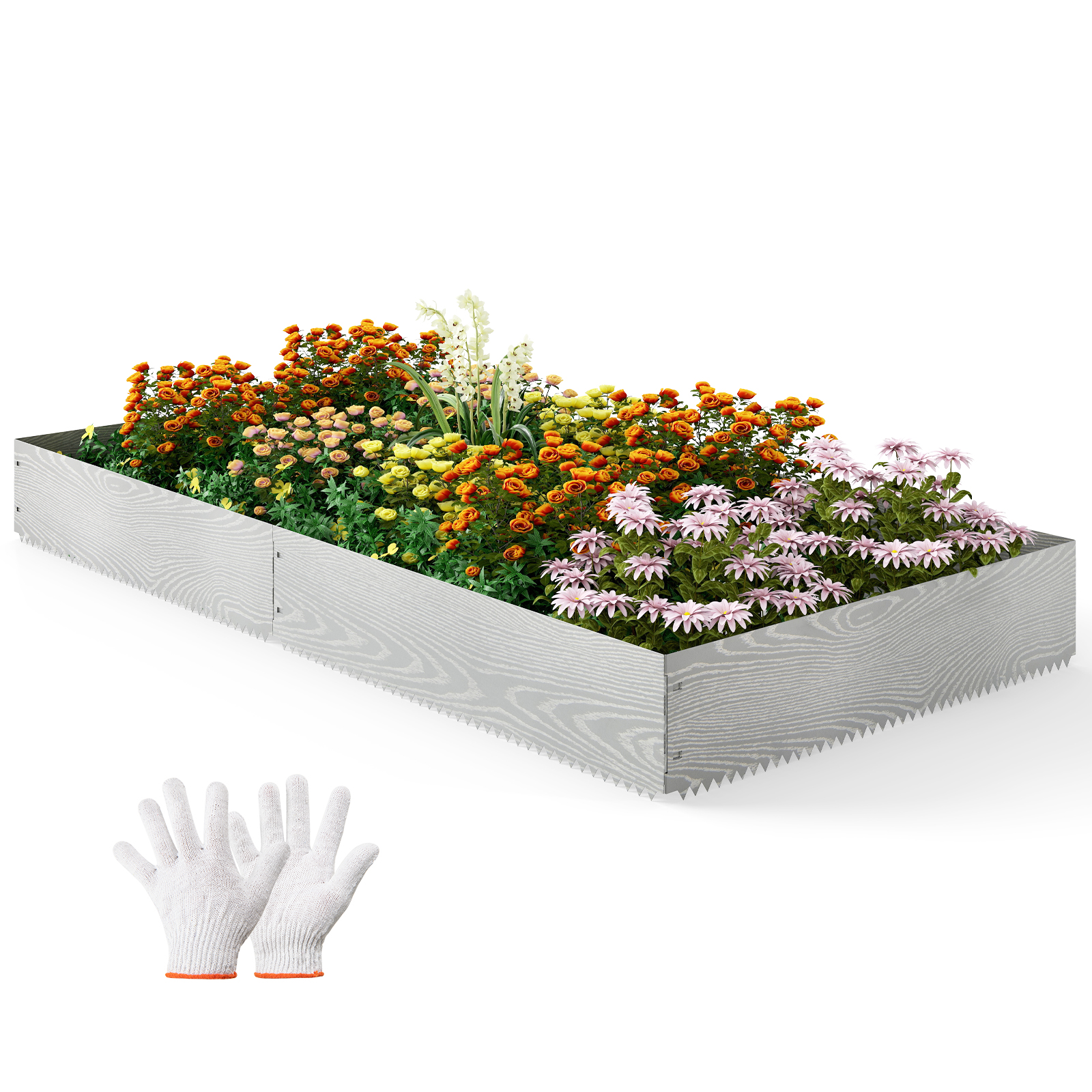 Galvaniseeritud maastikuääris 6 tk 600 cm, saehambad