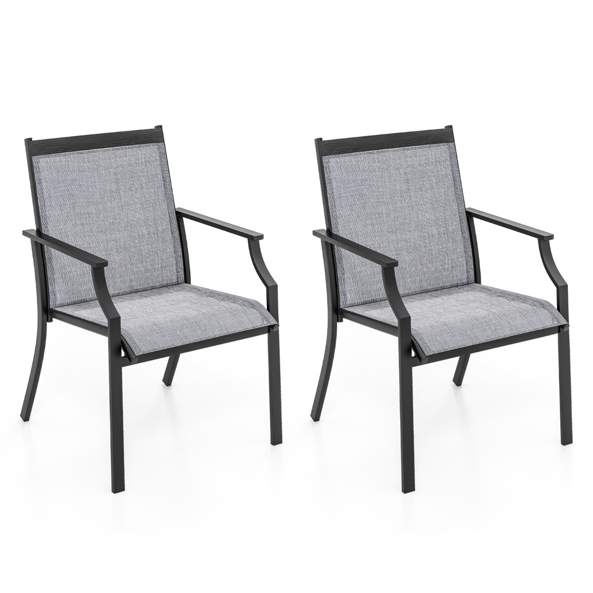 Komplektis 2 hingavate istmetega aiatooli