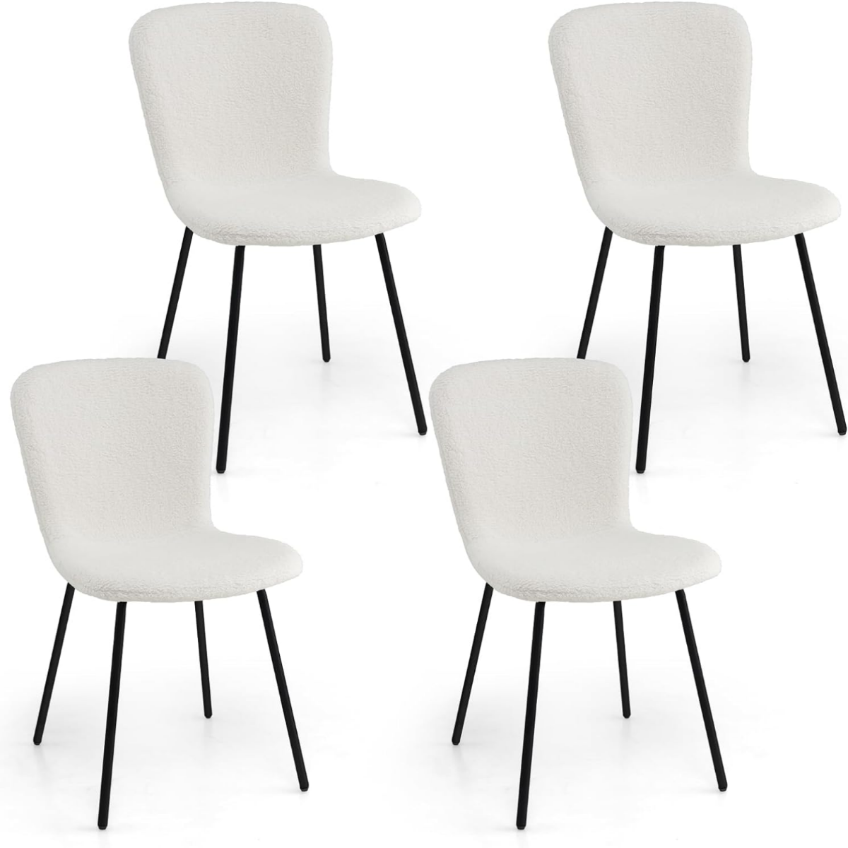 4 söögitoa tooli komplekt polsterdatud seljatoega köögitoolid 47 x 58 x 86 cm beež