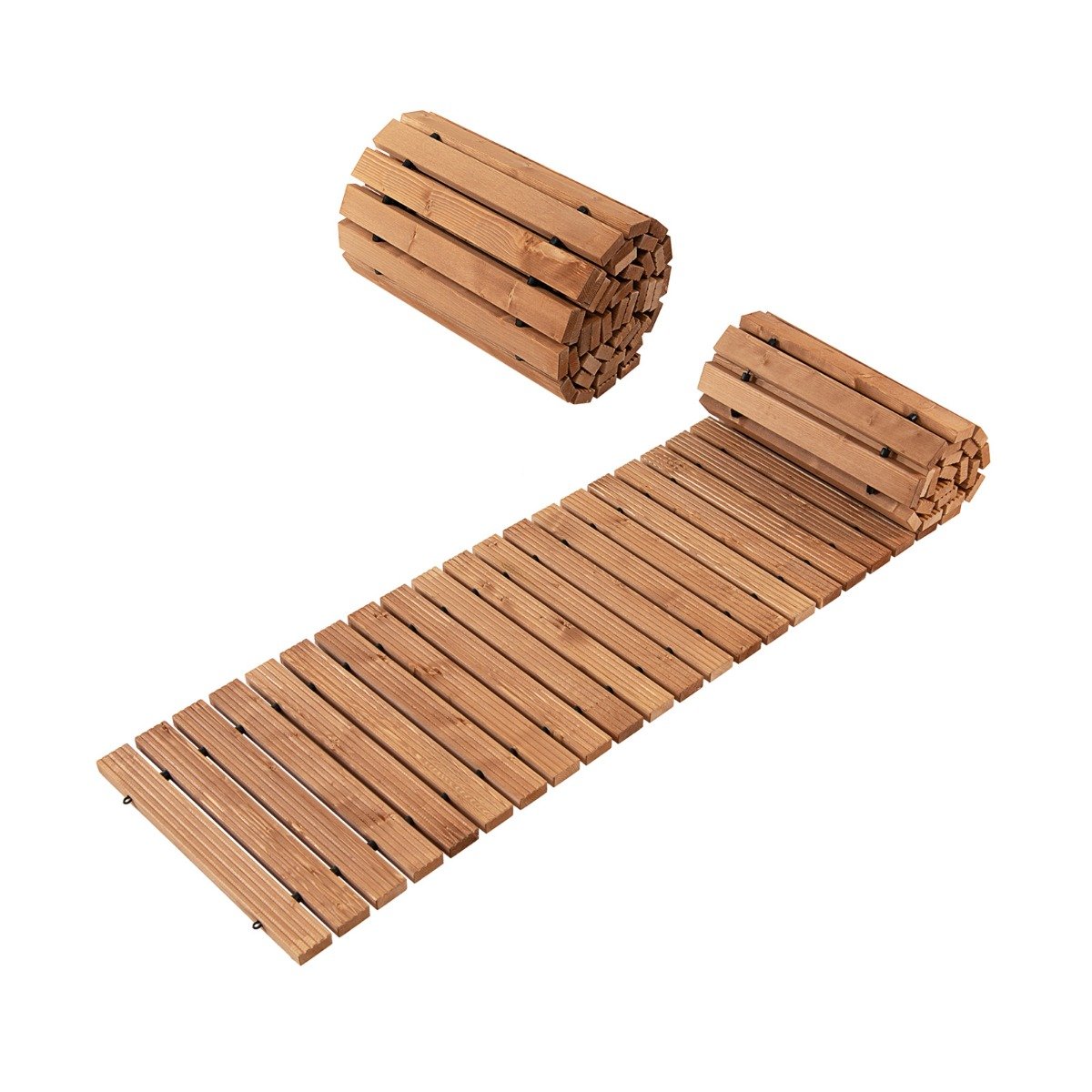 Puidust aiarada 245 x 43 x 2 cm, väljarullitav ilmastikukindel sirge välikõnnirada