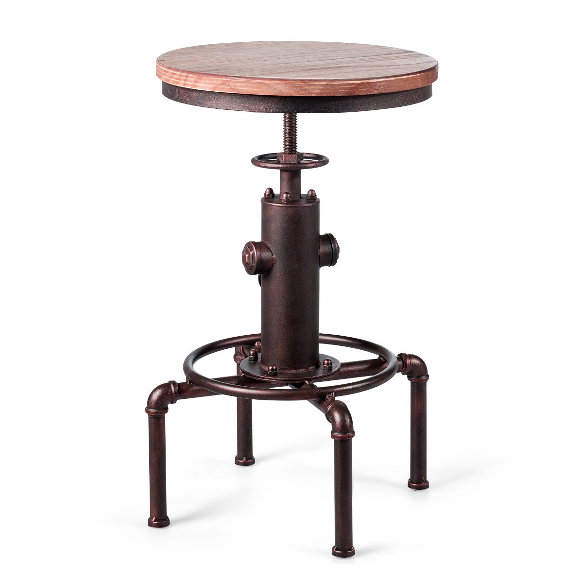 Baaritooli kõrgus reguleeritava kõrgusega baaritooli kõrgus reguleeritav bistrootool 44 x 44 x 59,5 - 75 cm naturaalne pronks