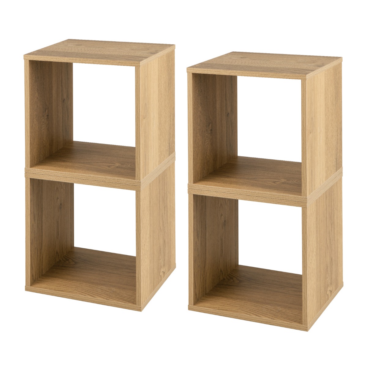 2 dekoratiivset kuubikuriiulit virnastatavad hoiuriiulid naturaalsed