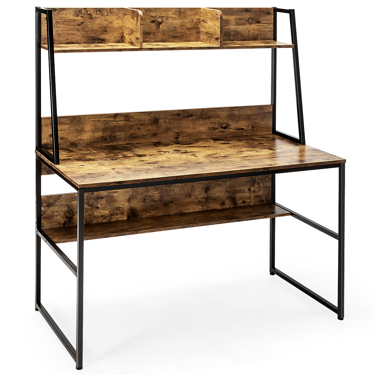 Arvutilaud hoiuruumi ja raamaturiiuliga ning reguleeritavate jalapatjadega