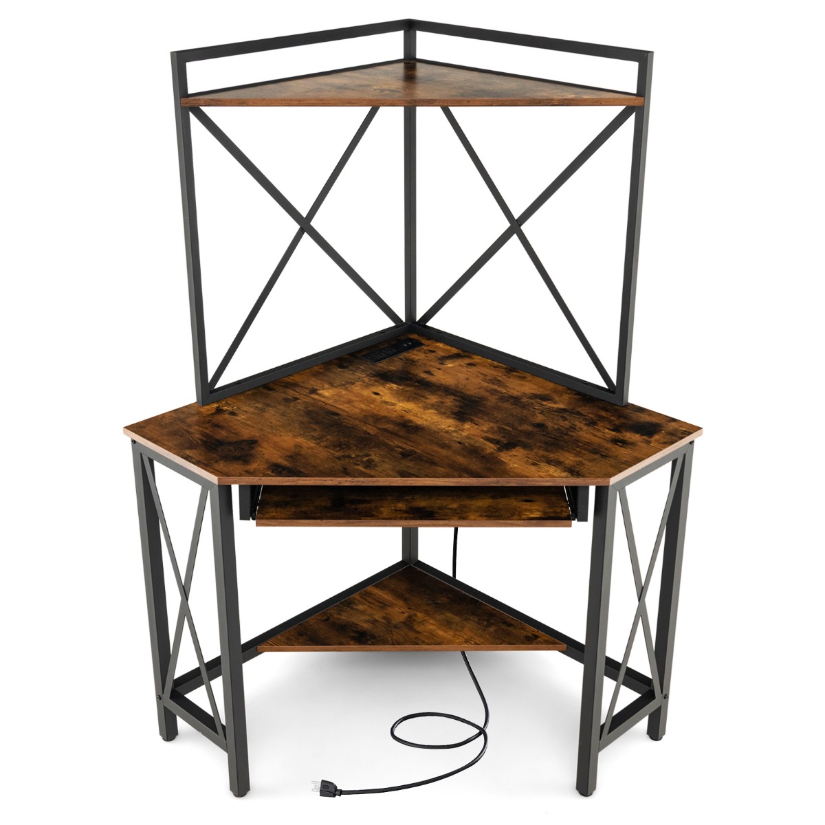 Laud laadimisjaamaga Nurgaarvutilaud klaviatuuririiuliga