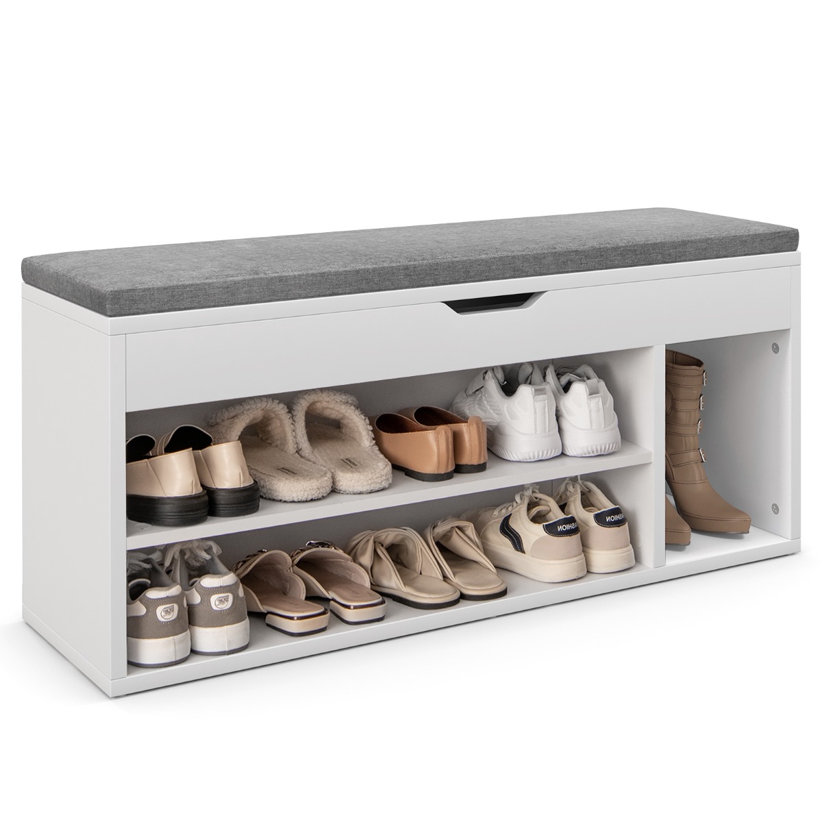 Kingapink istme ja panipaigaga 104 x 30 x 48 cm garderoobipink kingariiul puithall