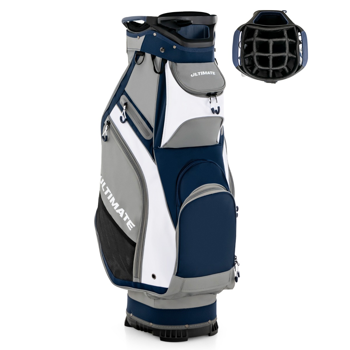26,7 cm golfikott 14-suunaliste vaheseinte ja 7 lukuga taskuga - tumesinine