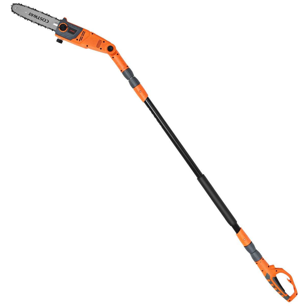 Elektriline postsae vardalõikaja 212-286 cm mitme nurgaga mootorsaag oranži saepeaga