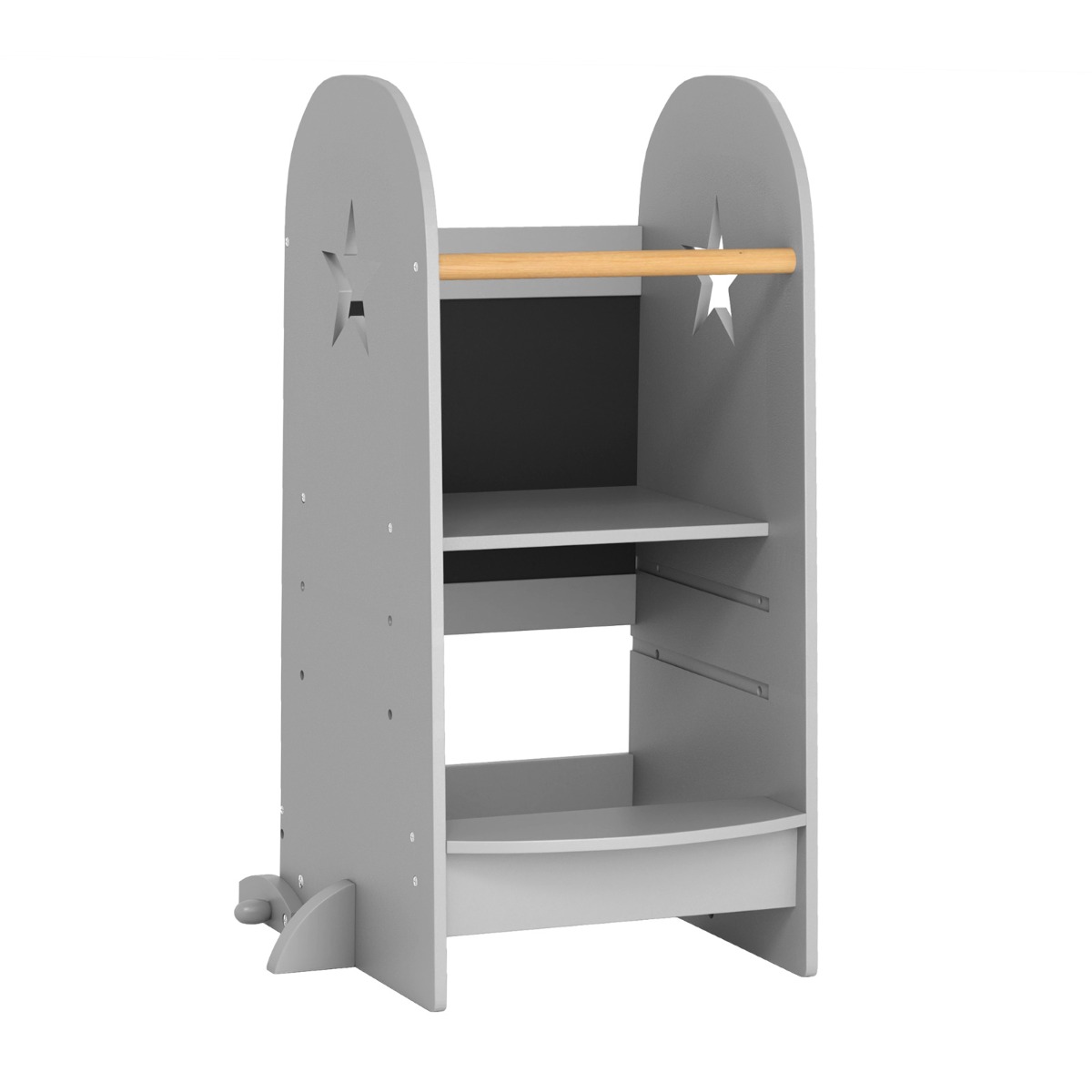 3-ühes õppimistorn laste astmelaud millel on 3 reguleeritavat kõrgust kandevõime 90 kg hall