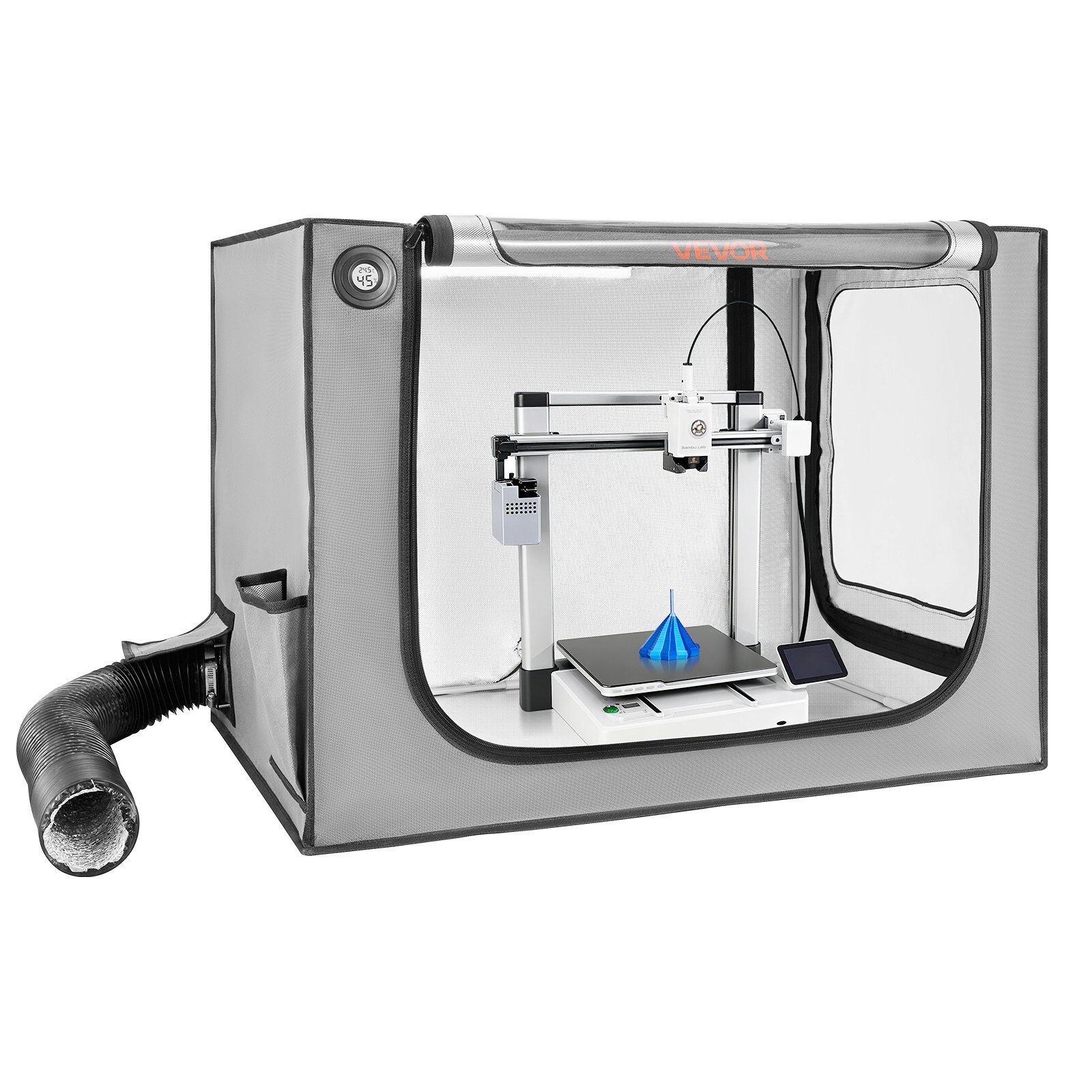 3D-printeri korpus ventilatsiooniga, konstantse temperatuuriga kaitseümbris LED-iga