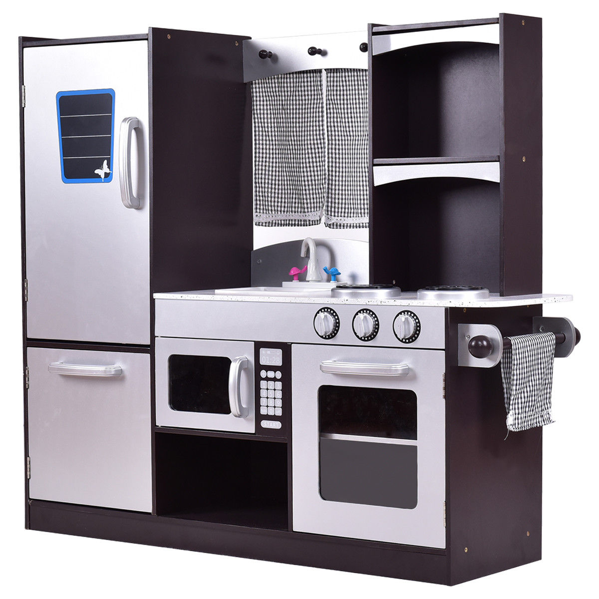 Lasteköök puidust Laste mänguköök külmkapiga