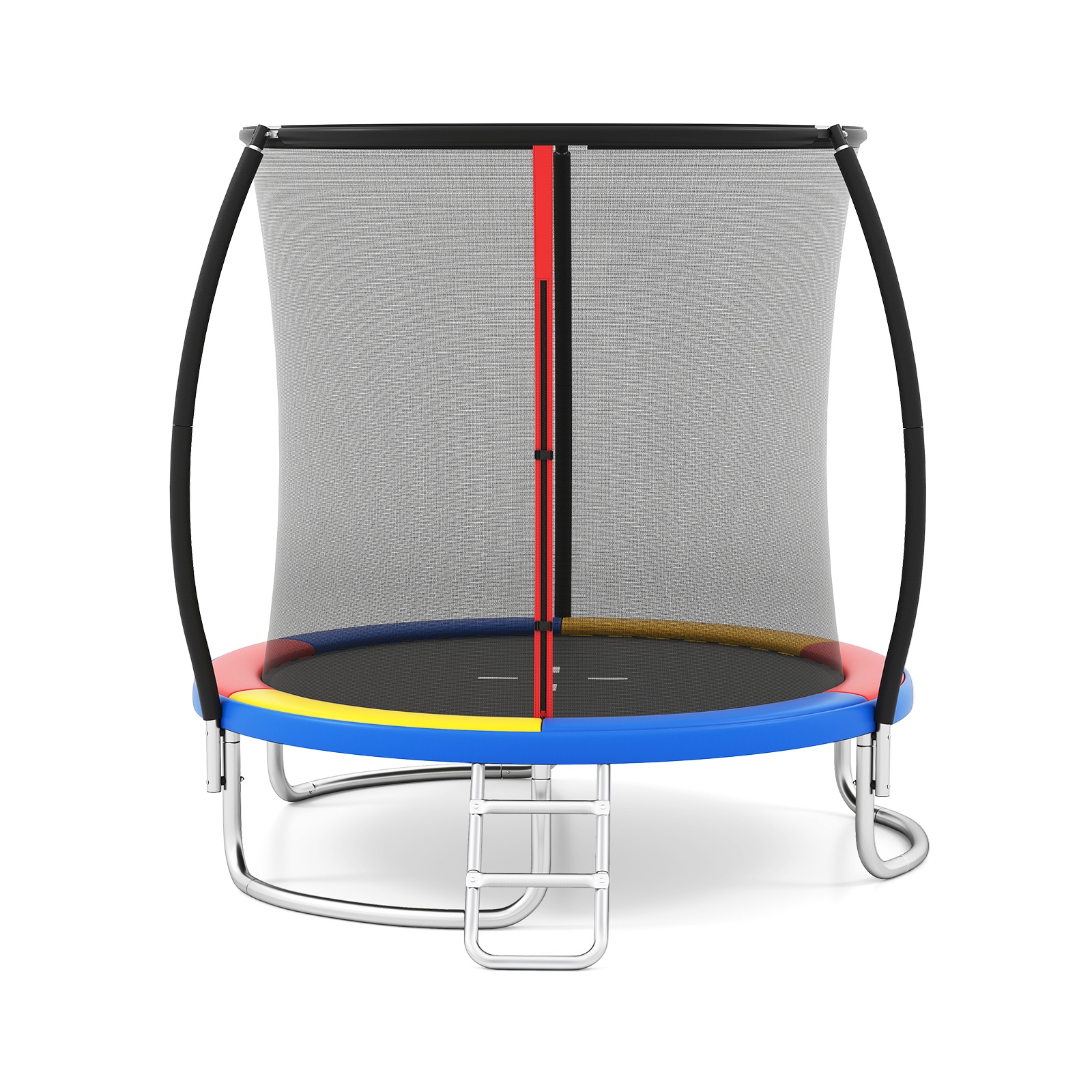 244 cm batuut redeli ja turvavõrguga ümmargune aedbatuut laste batuut oran