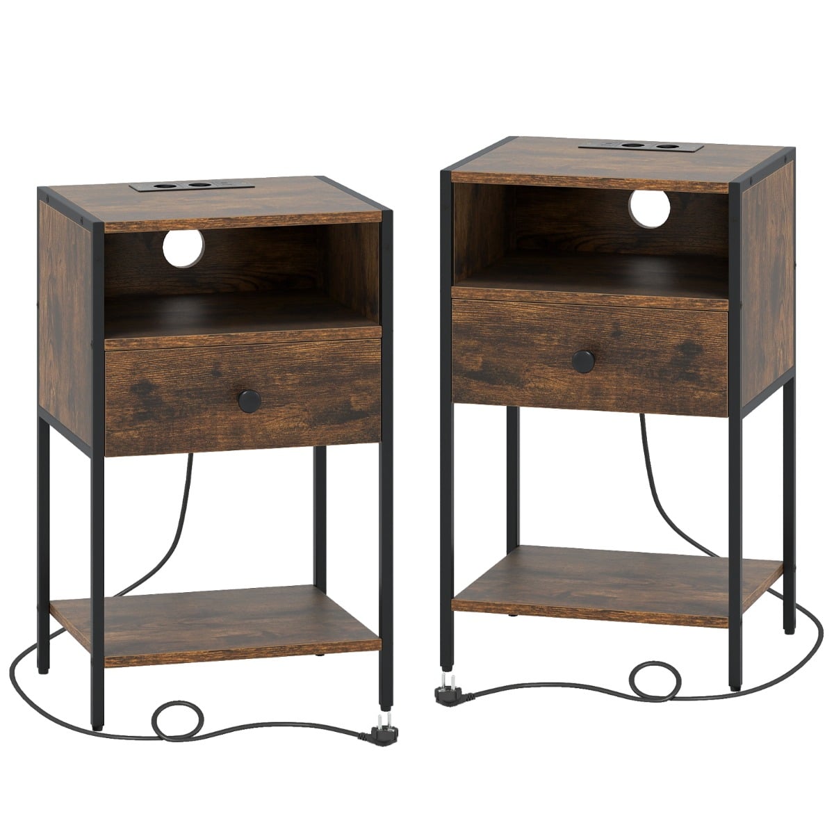 Öökapp 2tk tööstuslik pruun laadimisjaamaga