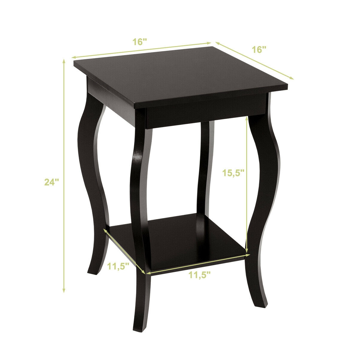 Looklevate jalgade ja kahekorruselise riiuliga elegantsed öökapid ning diivanilauad (2 tk komplekt), pruun