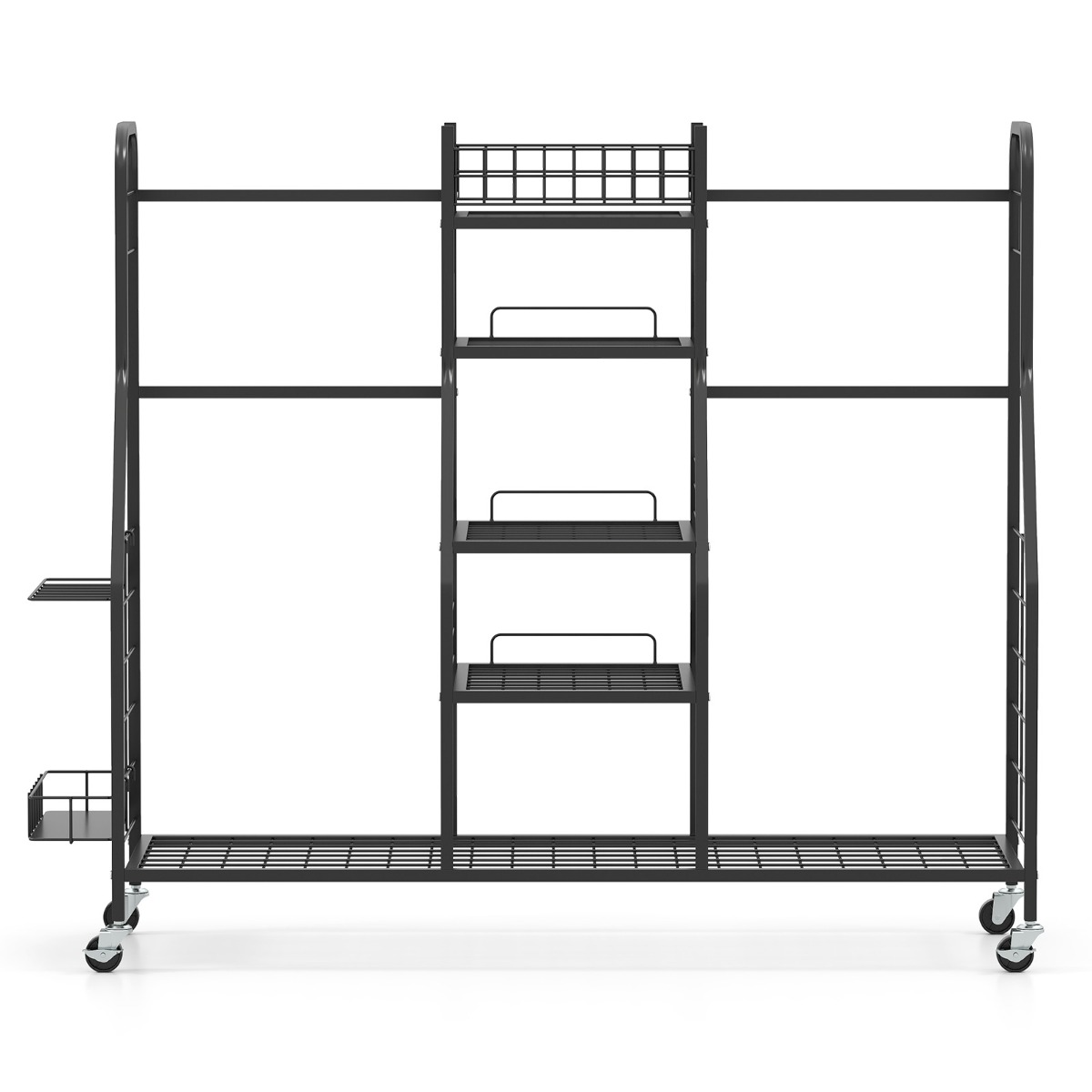 Golfikottide korraldaja golfiriiul ratastega hoiustamiseks golfi hoiuriiul 2 golfikotile must