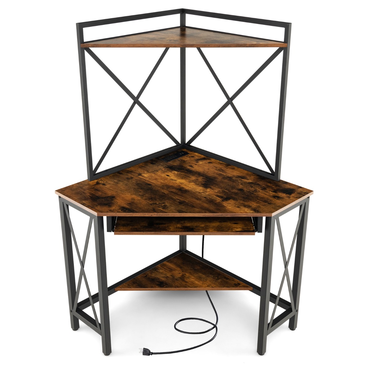 Laud laadimisjaamaga Nurgaarvutilaud klaviatuuririiuliga