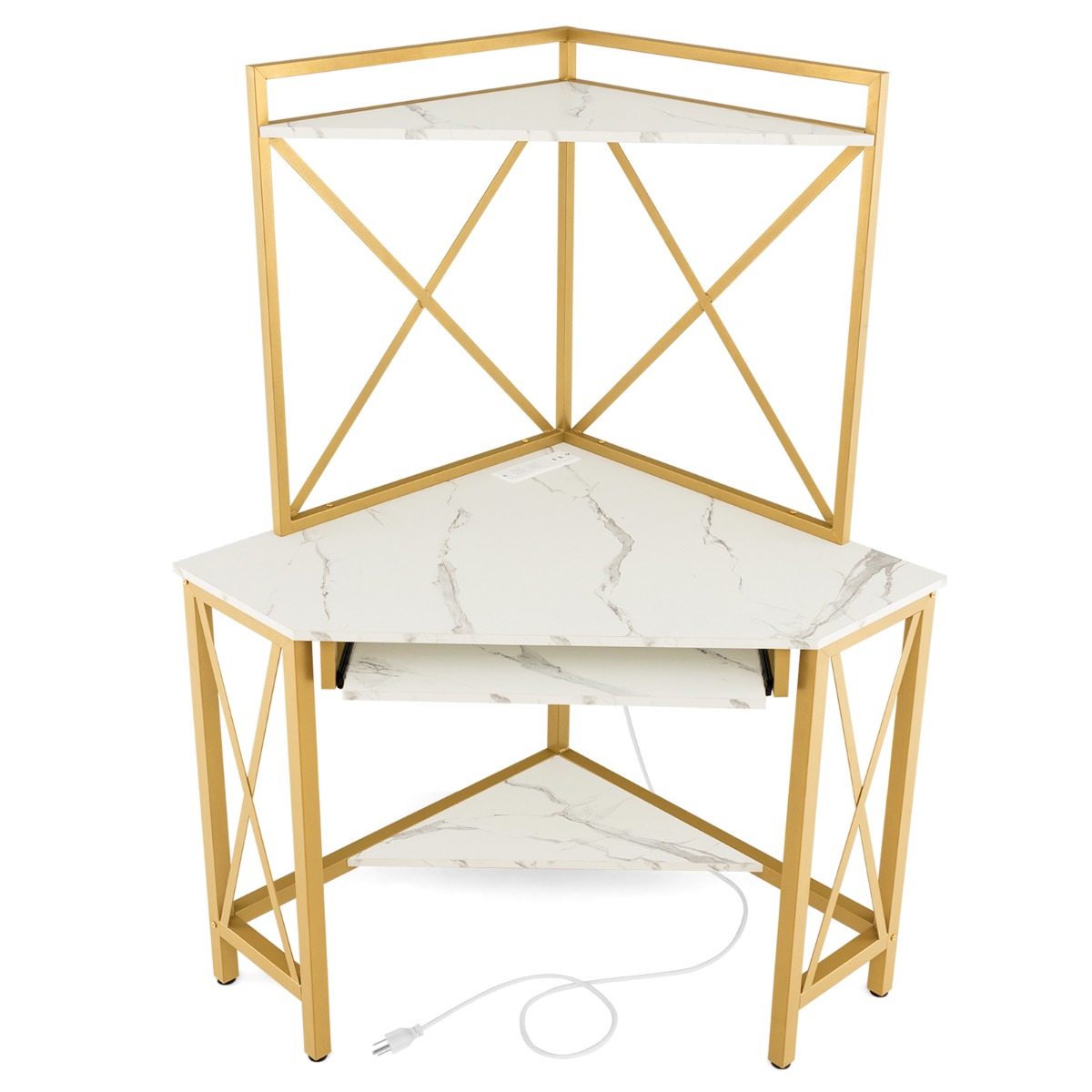 Laud laadimisjaamaga Nurgaarvutilaud klaviatuuririiuliga