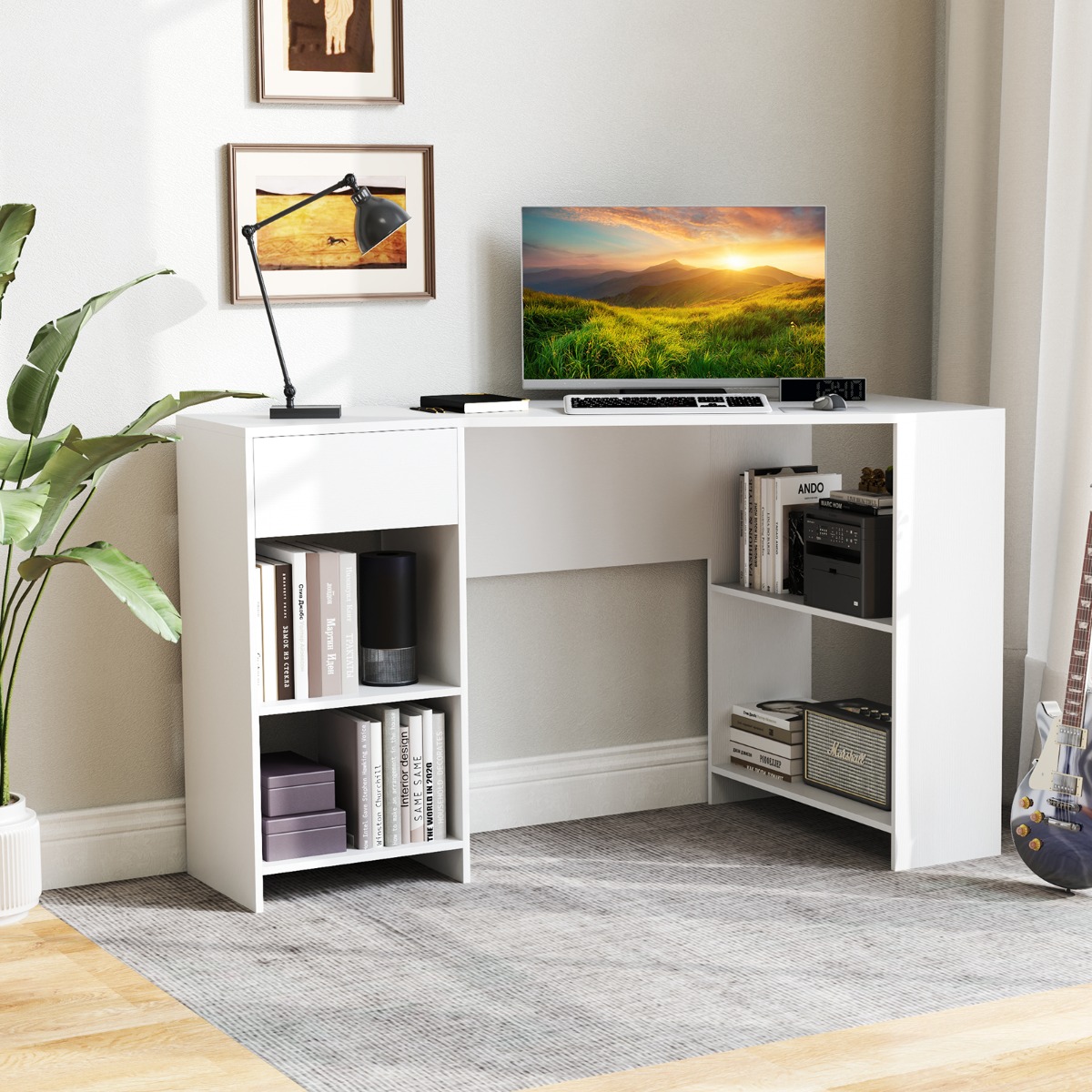 L-kujuline arvutilaud valge