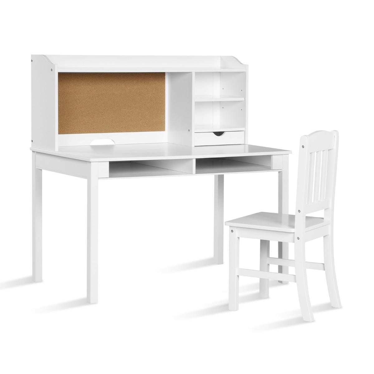 Laste kirjutuslaua komplekt koos tahvliga laste kirjutuslaud koos tooliga noorte kirjutuslaud koos lisade sahtlite ja reguleeritava riiuliga valge