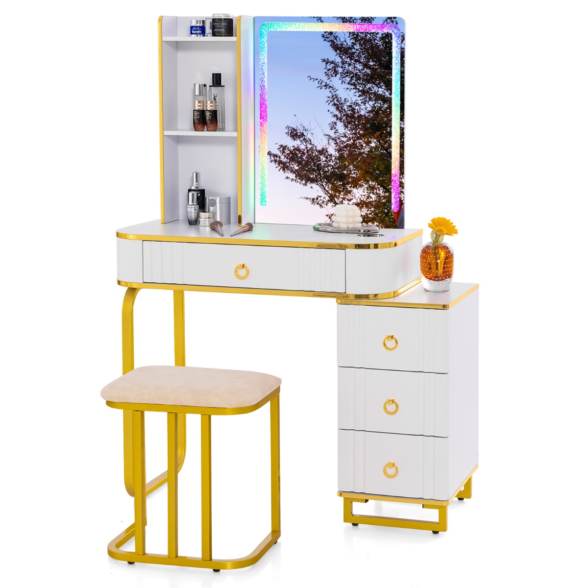 Tualettlaud 7 dünaamilise ja 7 staatilise hämardatava LED-tulega