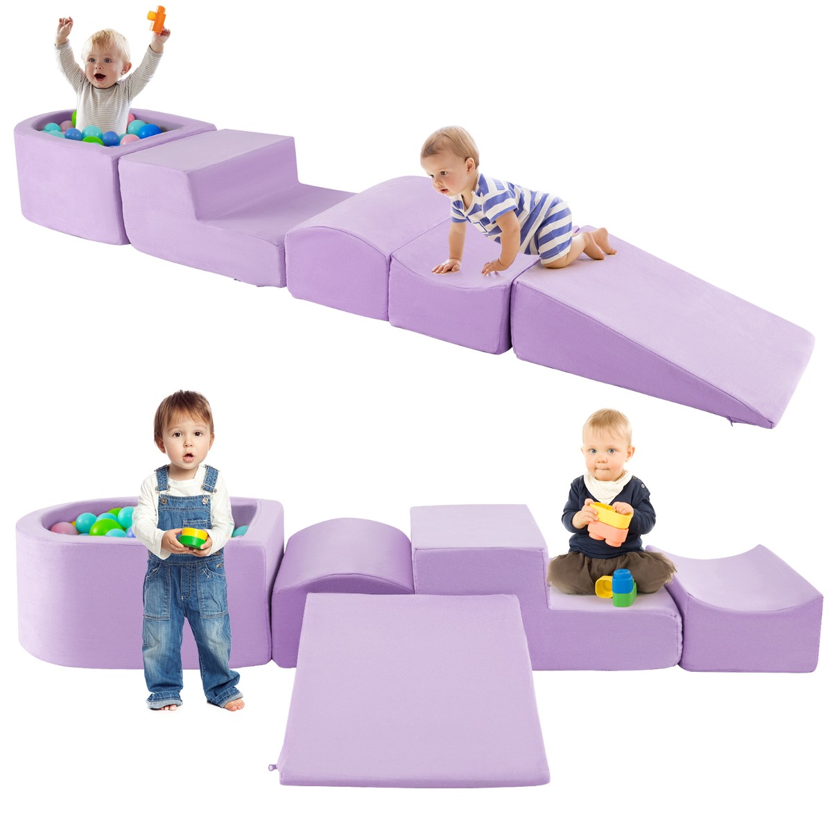 5-osaline vahtmängukomplekt pallimänguga lilla