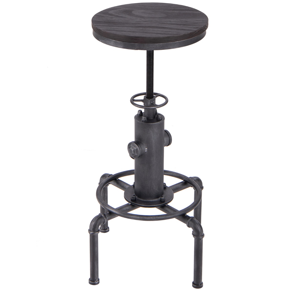 Reguleeritava kõrgusega baaritool 59,5-75 cm puidust ja metallist