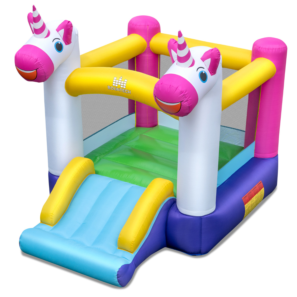 2-ühes täispuhutav batuut lastele liumäe ja hüppealaga, mitmevärviline täispuhutav loss (puhur ei kuulu komplekti)