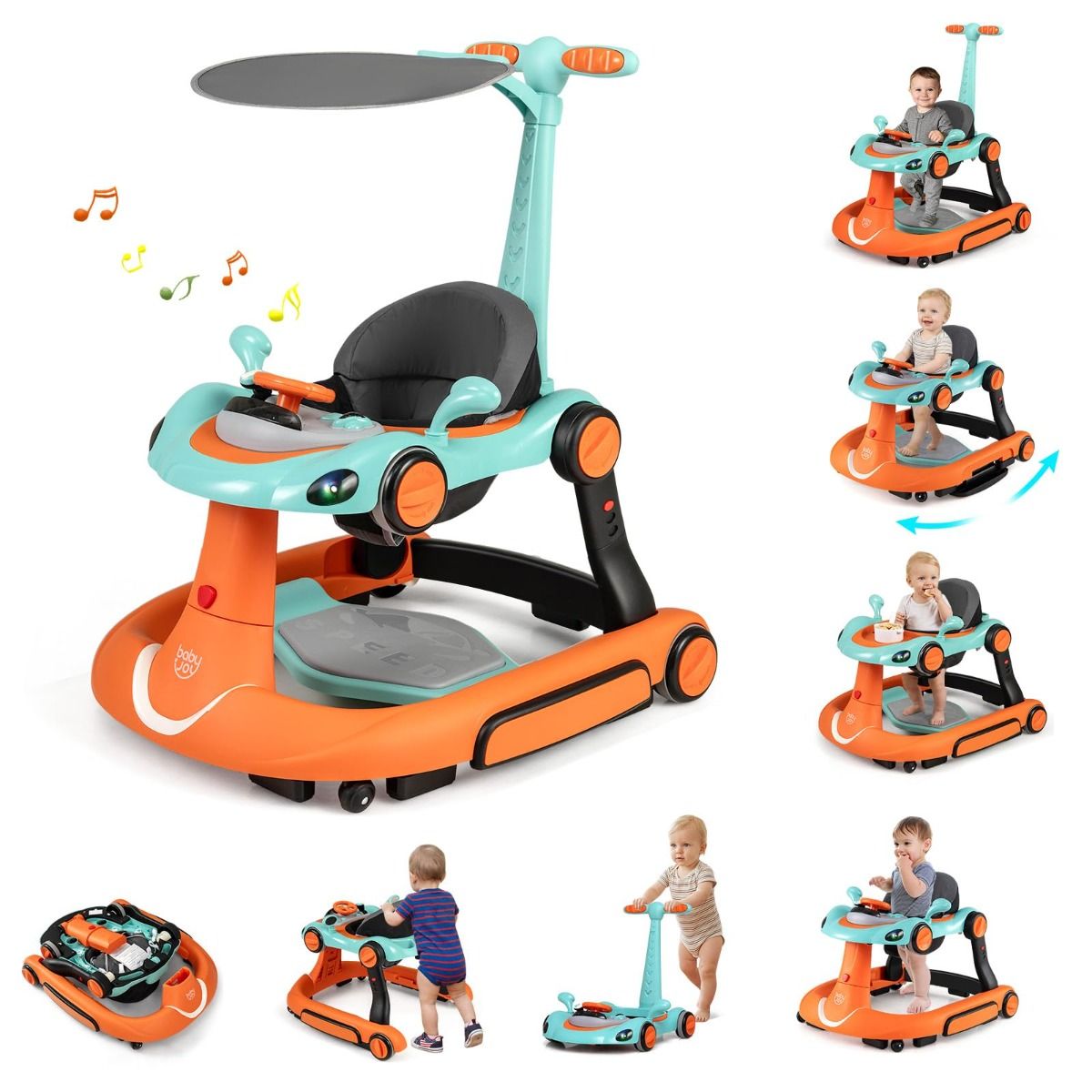 6-ühes beebikäru roheline